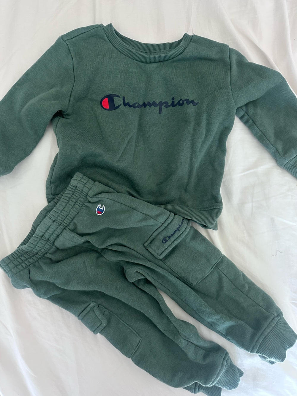 Champion Kids Green Sweatshirt and Jogger Set 18M